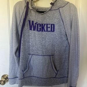 Wicked the Musical Hoodie — Gray & Purple Pullover Sweatshirt